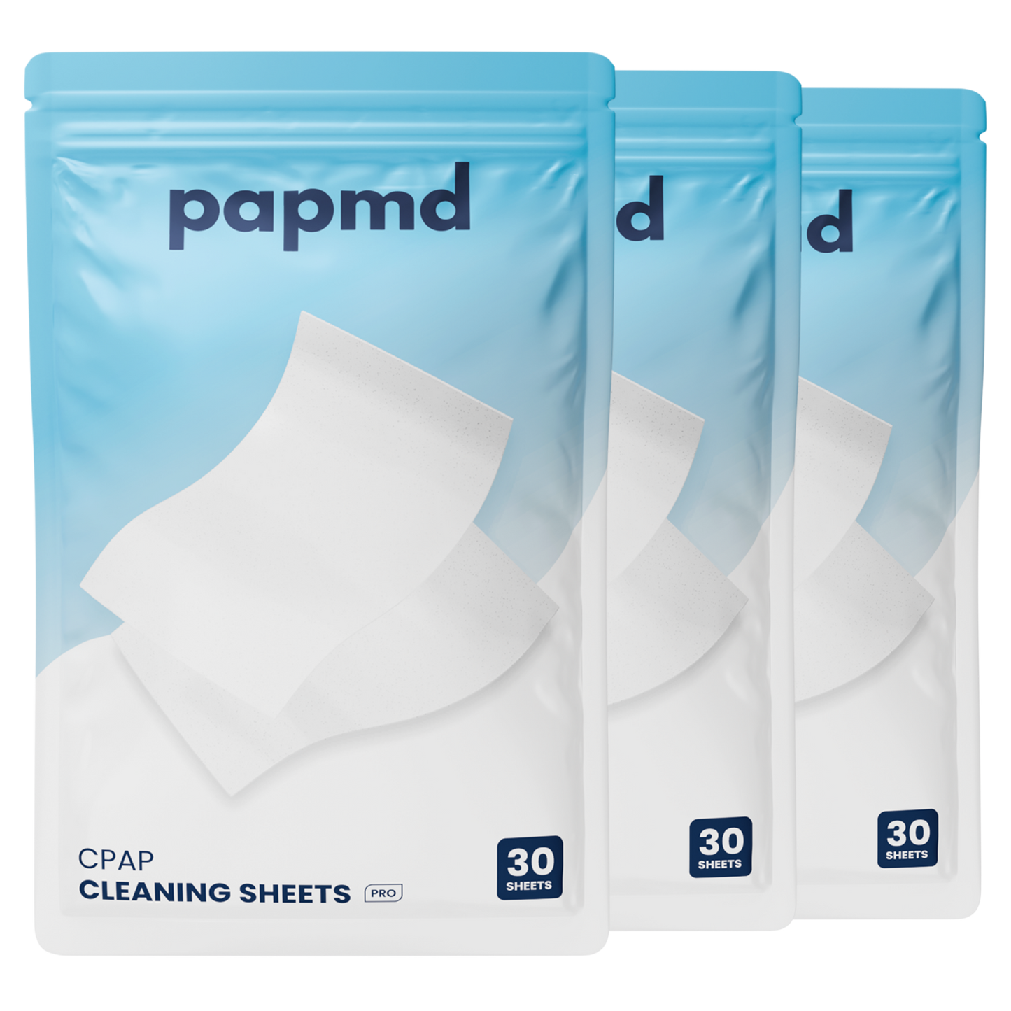 Pap MD Cleaning Sheets 3 Packs (90 sheets) PRO #M-01-CLPOTPMDV-1