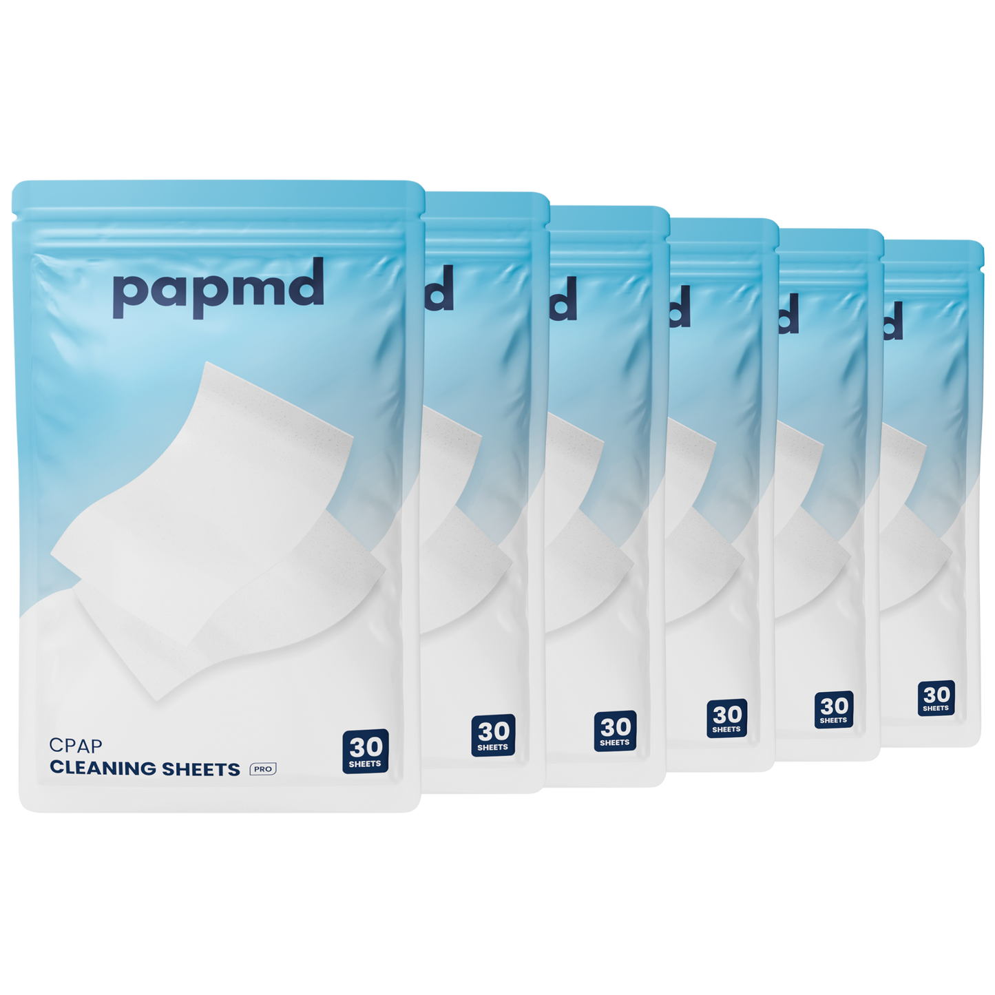 Pap MD Cleaning Sheets 6 Packs (180 sheets) PRO #U-01-CLPOTPMDV-1
