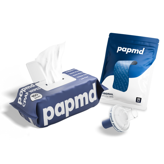 PAP MD Mouth Tape + CPAP Bacteria Filter Ultra + CPAP Wipes -SALE-